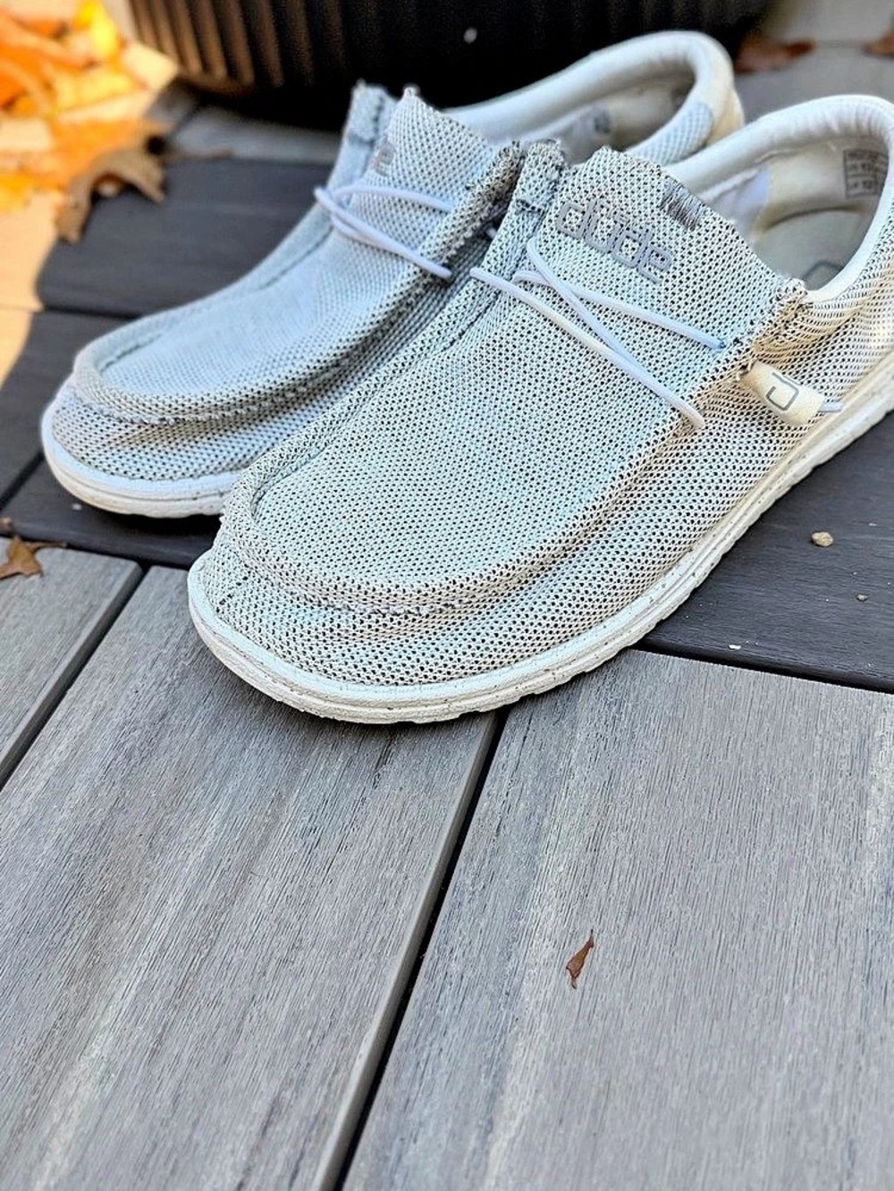 Hey Dude Wendy Men’s  slip onsUS 13 Stone white